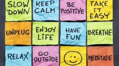 A collection of post-its with uplifting messages.