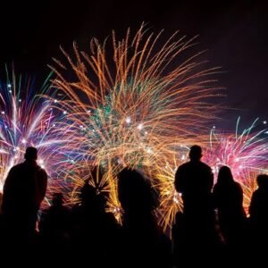 People watching fireworks on New Year